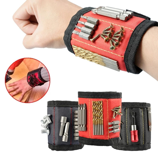 Pulseira Magnética Ajustável para Ferramentas e Fixadores