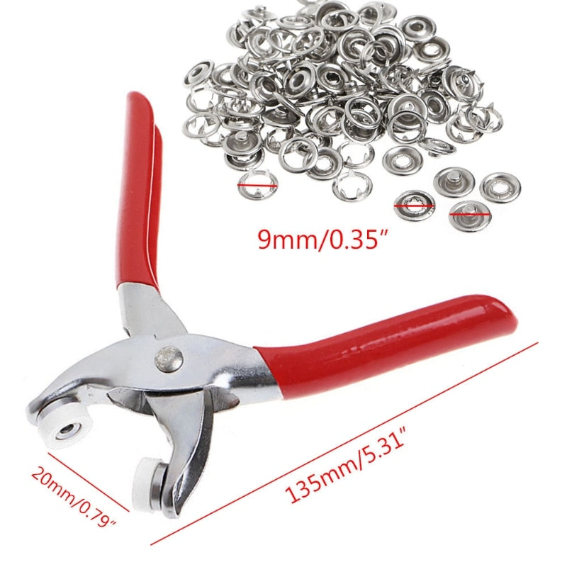 Alicate Fixador de Botões Premium Inox