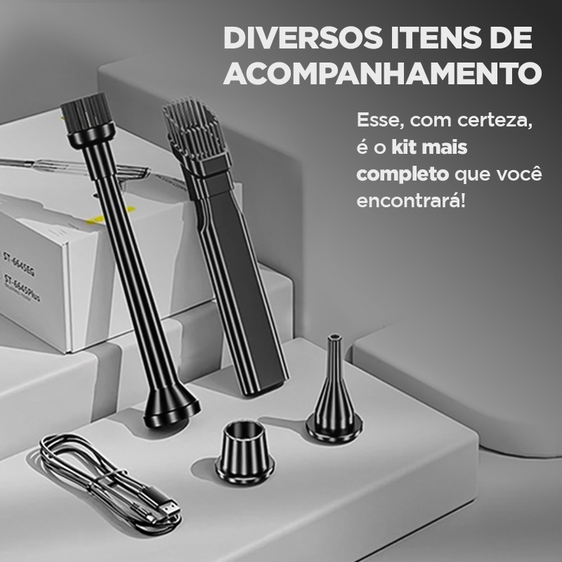 Aspirador de Pó Portátil CleanMax + 5 BRINDES EXCLUSIVOS + FRETE GRÁTIS
