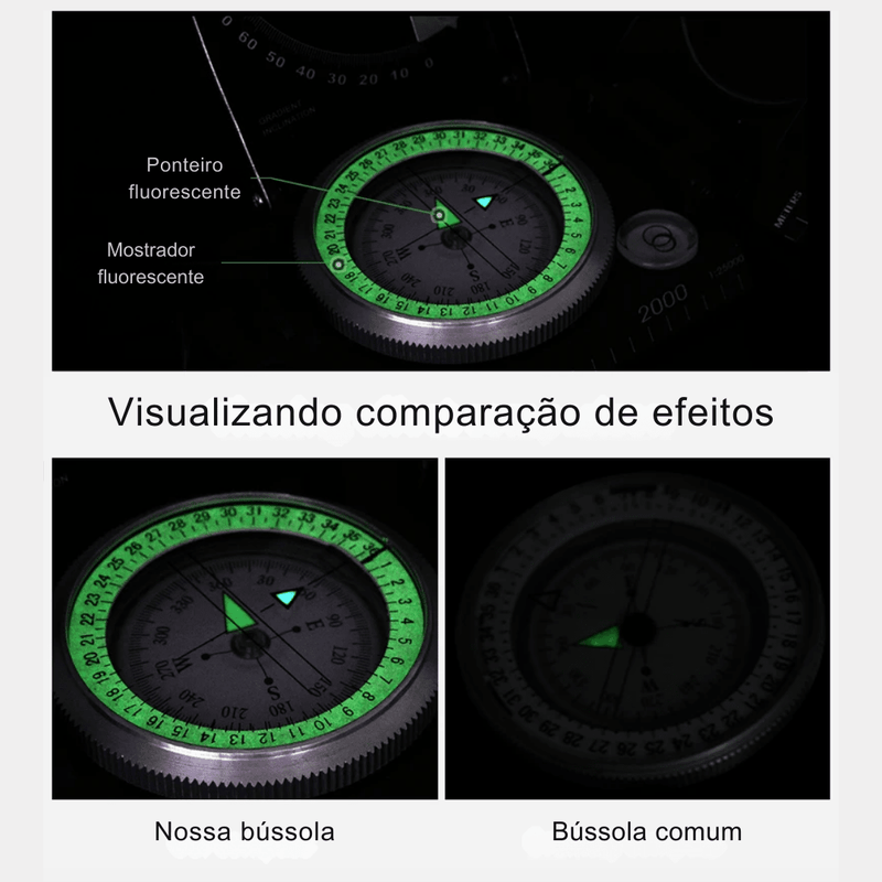 Bússola Geológica Multifuncional de Alta Precisão - IP65